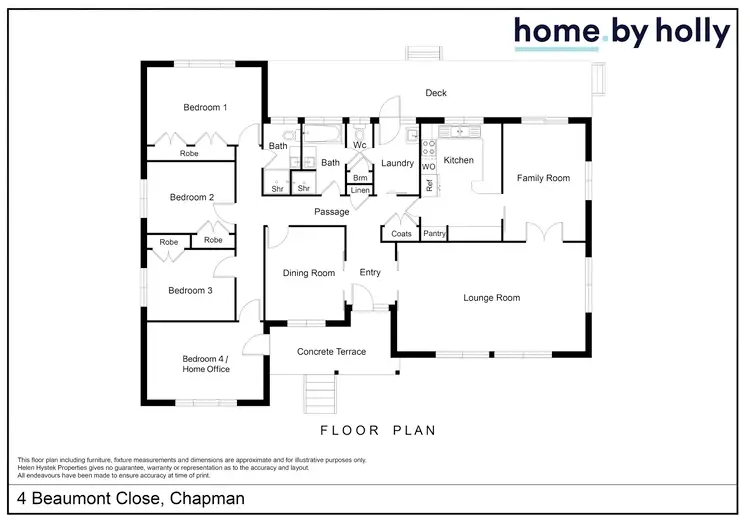 Floorplan of Homely house listing, 4 Beaumont Close, Chapman ACT 2611