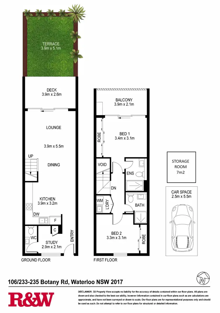 Floorplan of Homely apartment listing, 106/233-235 Botany Road, Waterloo NSW 2017