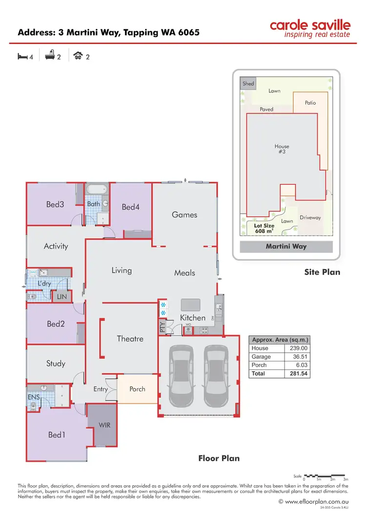 Floorplan of Homely house listing, 3 Martini Way, Tapping WA 6065