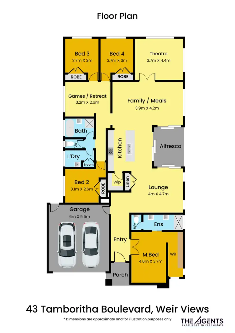 Floorplan of Homely house listing, 43 Tamboritha Boulevard, Weir Views VIC 3338