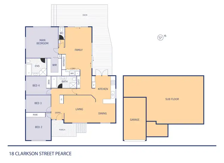Floorplan of Homely house listing, 18 Clarkson Street, Pearce ACT 2607