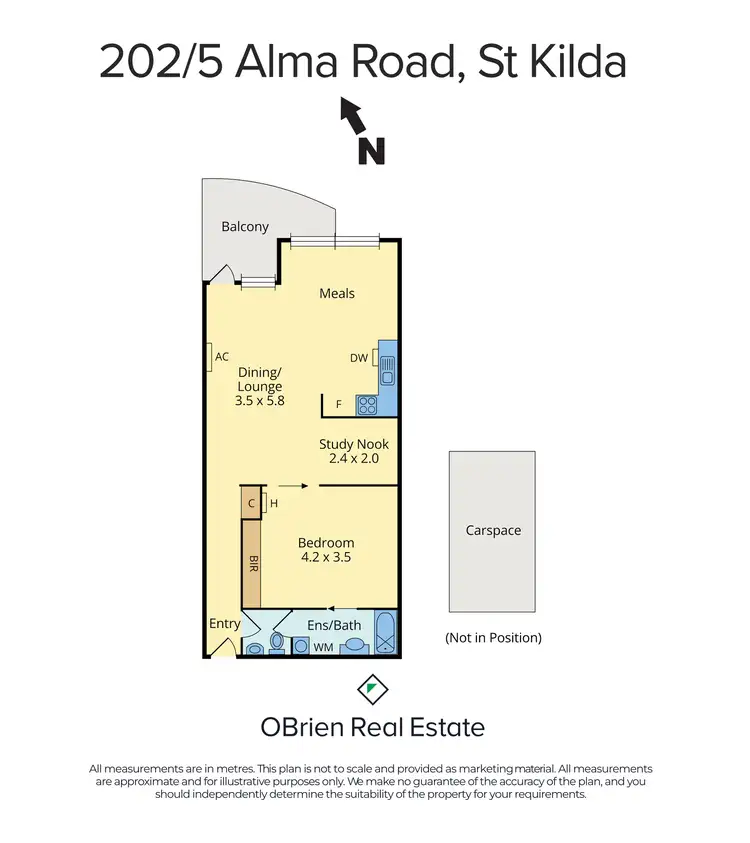 Floorplan of Homely apartment listing, 202/5 Alma Road, St Kilda VIC 3182
