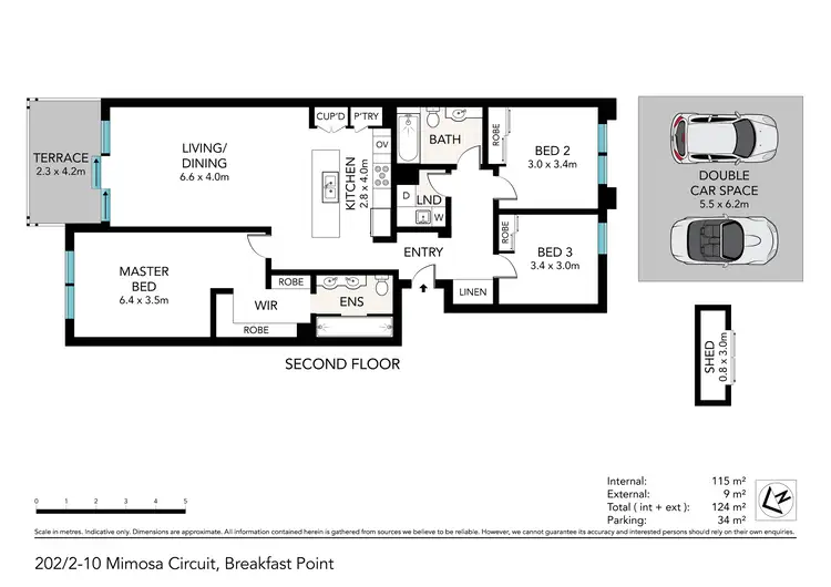 Floorplan of Homely apartment listing, 202/2-10 Mimosa Circuit, Breakfast Point NSW 2137