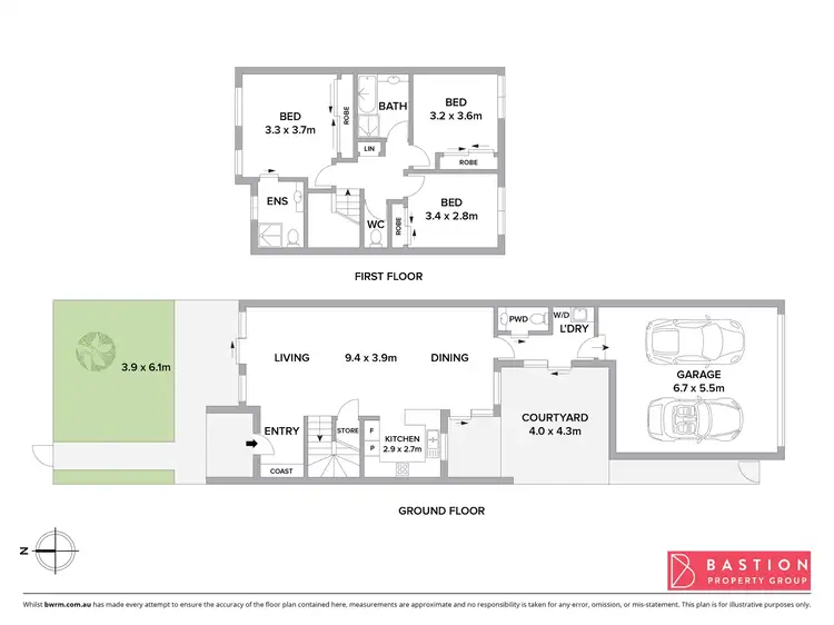 Floorplan of Homely townhouse listing, 7/50 Peter Cullen Way, Wright ACT 2611