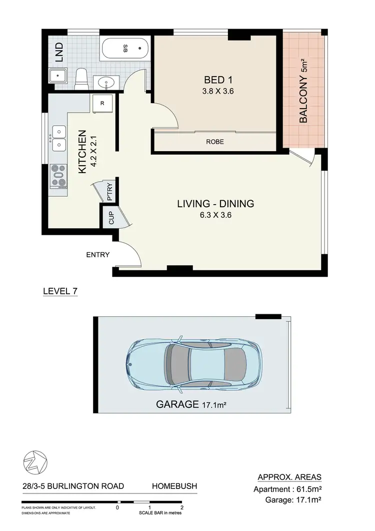 Floorplan of Homely apartment listing, 28/3-5 Burlington Road, Homebush NSW 2140