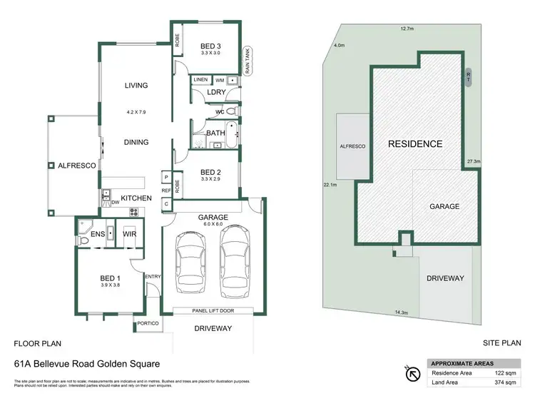 Floorplan of Homely house listing, 61A Belle Vue Road, Golden Square VIC 3555