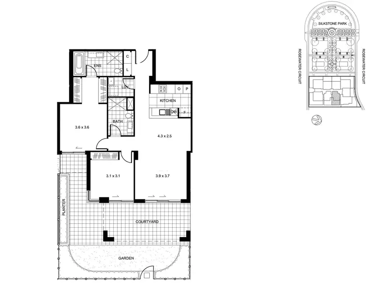 Floorplan of Homely apartment listing, 17/1 Rosewater Circuit, Breakfast Point NSW 2137
