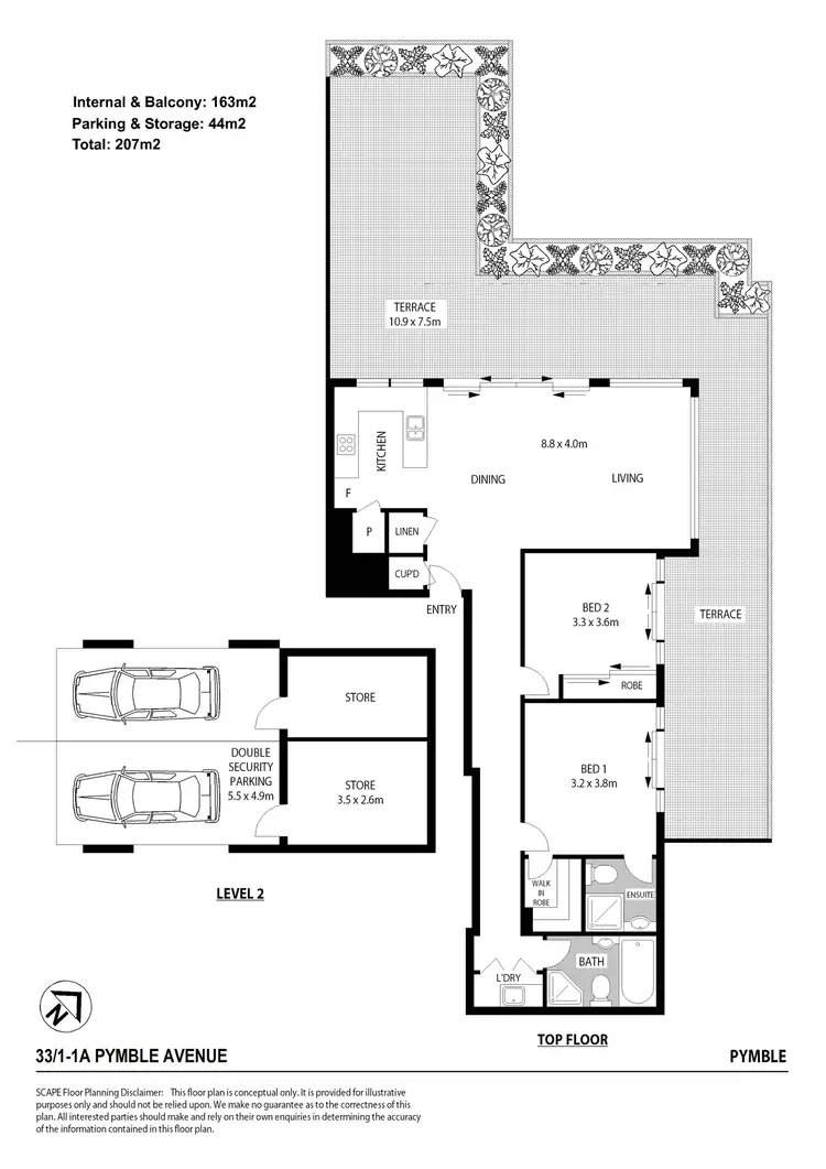 Floorplan of Homely apartment listing, 33/1 Pymble Avenue, Pymble NSW 2073