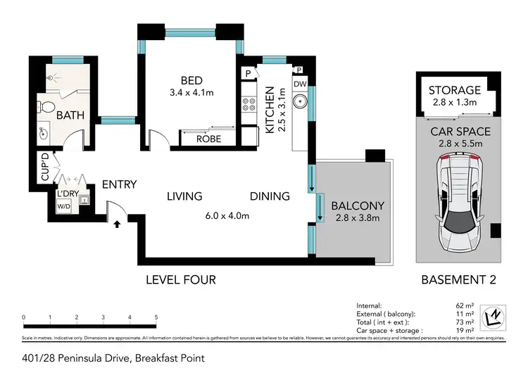 Floorplan of Homely apartment listing, 401/28 Peninsula Drive, Breakfast Point NSW 2137