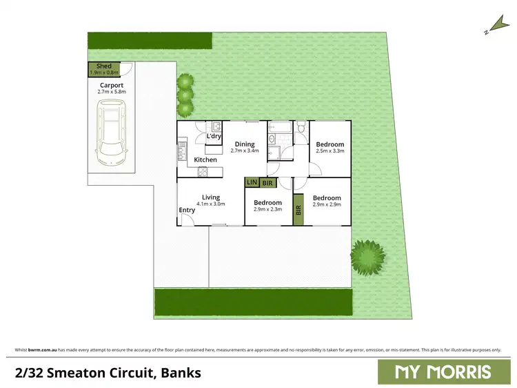 Floorplan of Homely townhouse listing, 2/32 Smeaton Circuit, Banks ACT 2906