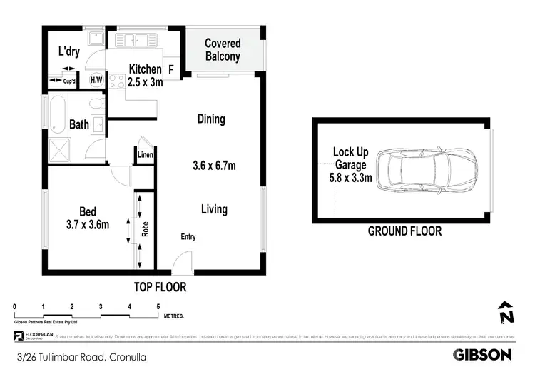 Floorplan of Homely unit listing, 3/26 Tullimbar Road, Cronulla NSW 2230