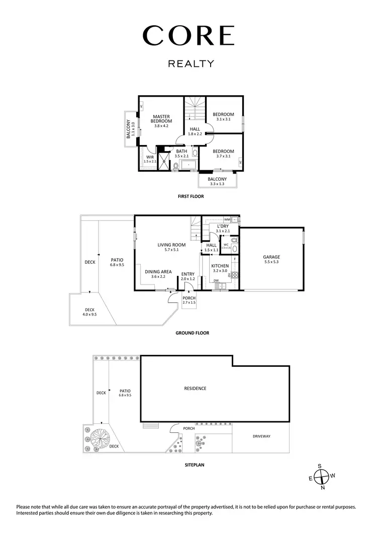 Floorplan of Homely townhouse listing, 1/1 Plane Tree Way, North Melbourne VIC 3051
