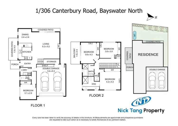 Floorplan of Homely townhouse listing, 1/306 Canterbury Road, Bayswater North VIC 3153