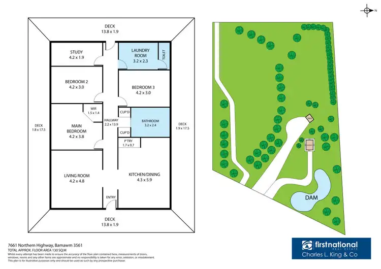 Floorplan of Homely rural property listing, 7661 Northern Highway, Bamawm, Echuca VIC 3564