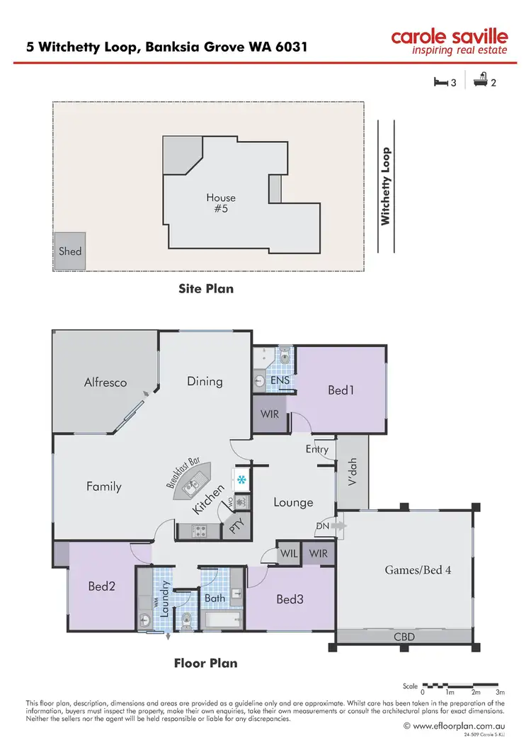 Floorplan of Homely house listing, 5 Witchetty Loop, Banksia Grove WA 6031
