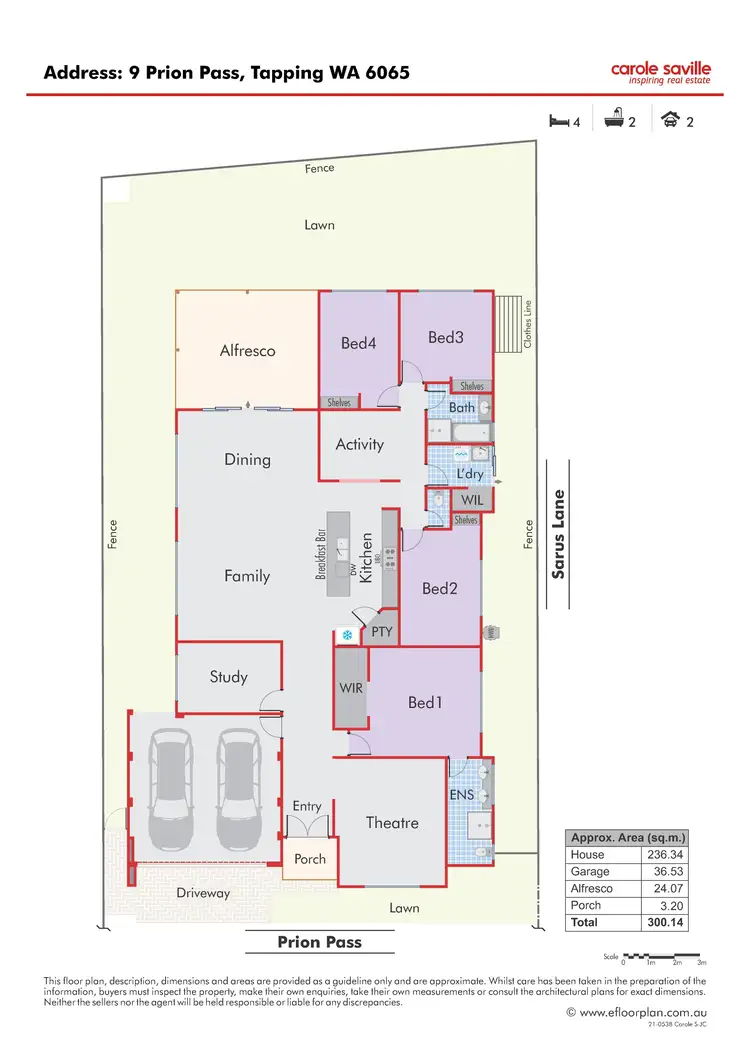 Floorplan of Homely house listing, 9 Prion Pass, Tapping WA 6065