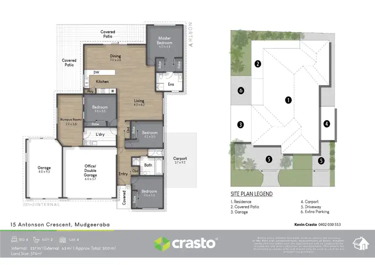 Floorplan of Homely house listing, 15 Antonson Crescent, Mudgeeraba QLD 4213