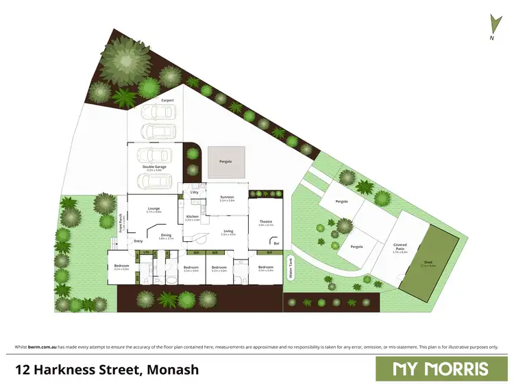 Floorplan of Homely house listing, 12 Harkness Street, Monash ACT 2904