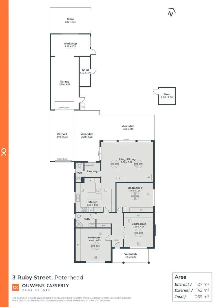Floorplan of Homely house listing, 3 Ruby Street, Peterhead SA 5016