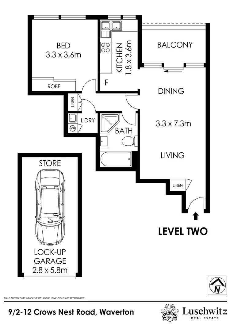 Floorplan of Homely unit listing, 9/2-12 Crows Nest Road, Waverton NSW 2060