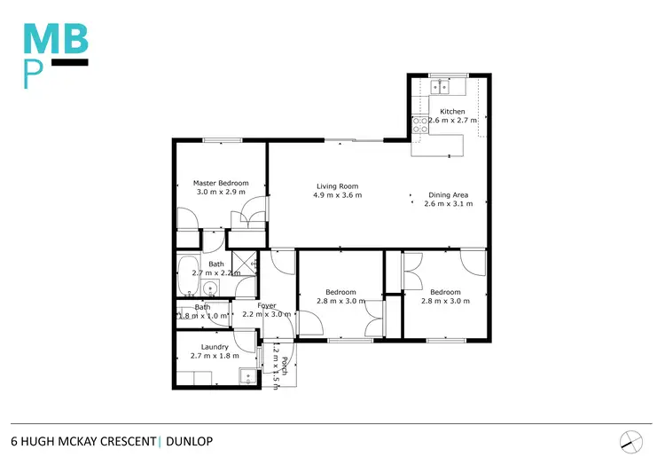 Floorplan of Homely house listing, 6 Hugh Mckay Crescent, Dunlop ACT 2615