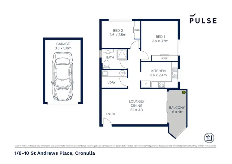 Floorplan of Homely apartment listing, 1/8-10 St Andrews Place, Cronulla NSW 2230