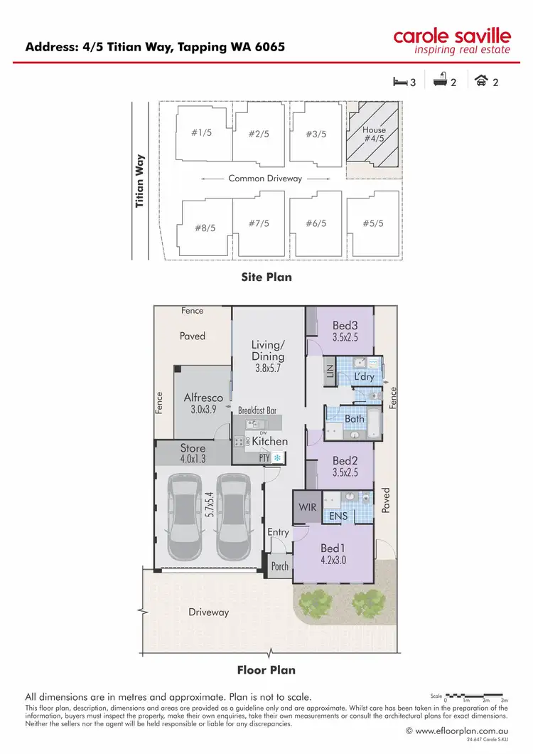 Floorplan of Homely unit listing, 4/5 Titian Way, Tapping WA 6065