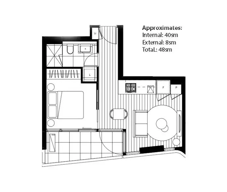 Floorplan of Homely unit listing, 505/108 Haines Street, North Melbourne VIC 3051