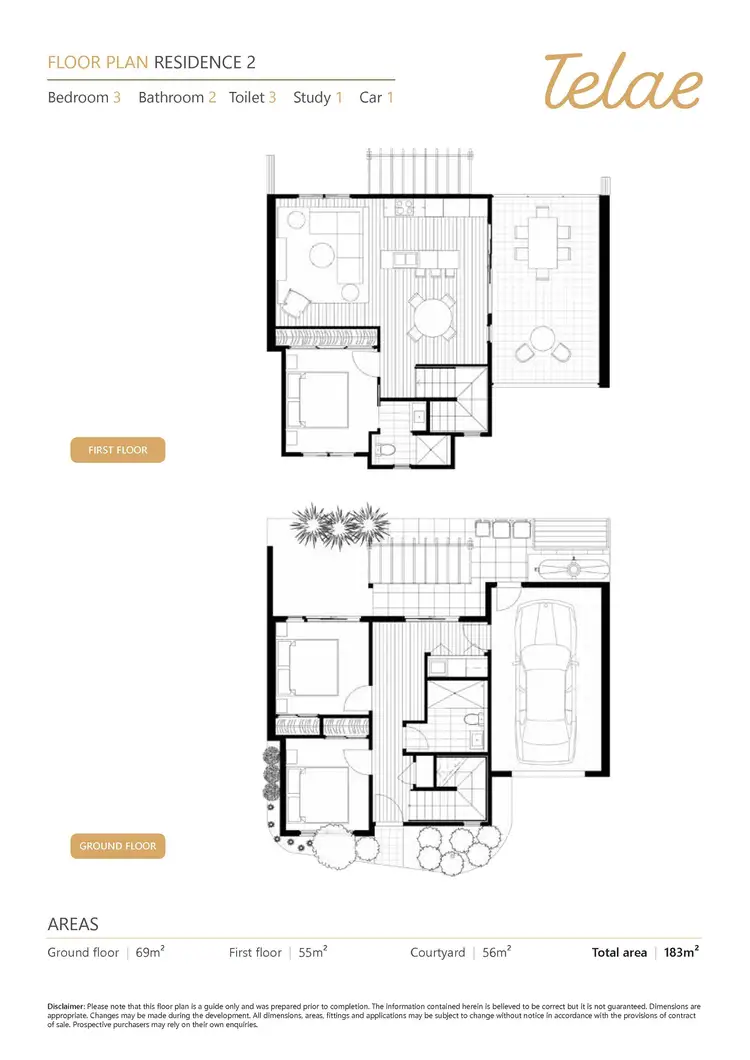 Floorplan of Homely townhouse listing, 2/66 Webb Road, Booker Bay NSW 2257