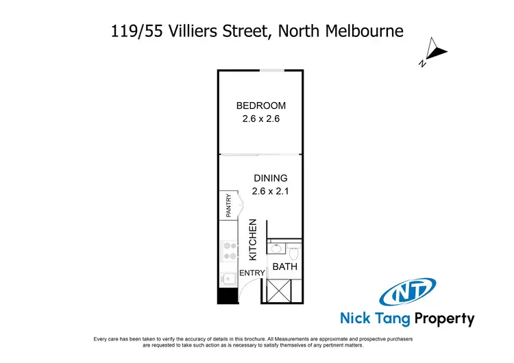 Floorplan of Homely apartment listing, 119/55 Villiers Street, North Melbourne VIC 3051