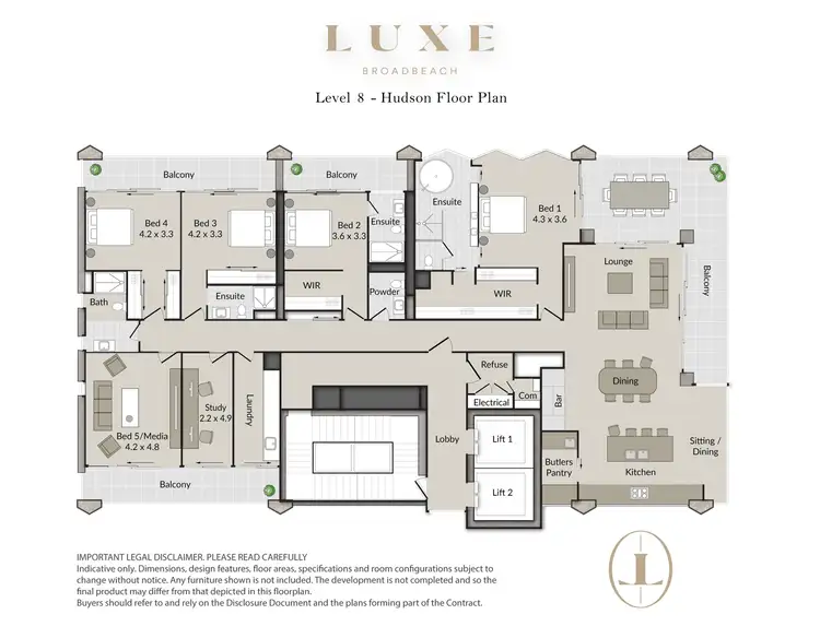 Floorplan of Homely apartment listing, 8/2 Charles Avenue, Broadbeach QLD 4218