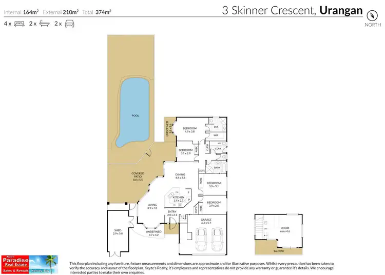 Floorplan of Homely house listing, 3 Skinner Crescent, Urangan QLD 4655