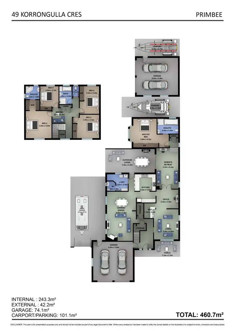 Floorplan of Homely house listing, 49 Korrongulla Crescent, Primbee NSW 2502