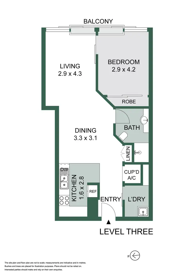 Floorplan of Homely apartment listing, 349/6C Cowper Wharf Roadway, Woolloomooloo NSW 2011