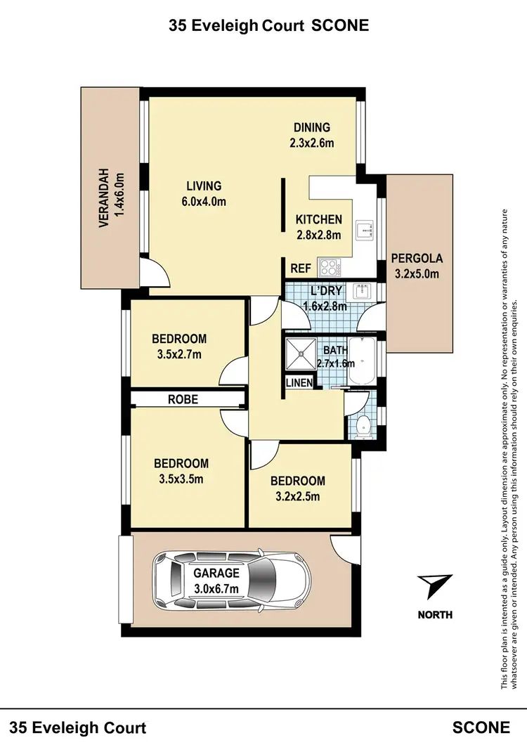 Floorplan of Homely house listing, 35 Eveleigh Court, Scone NSW 2337