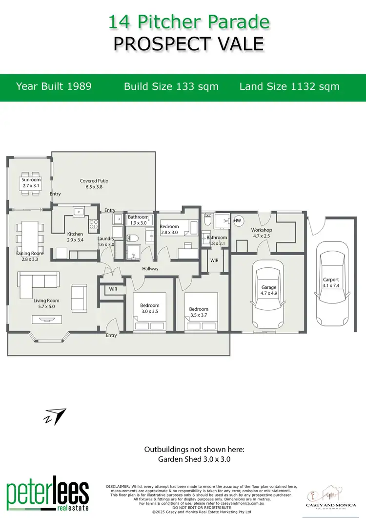 Floorplan of Homely house listing, 14 Pitcher Parade, Prospect Vale TAS 7250
