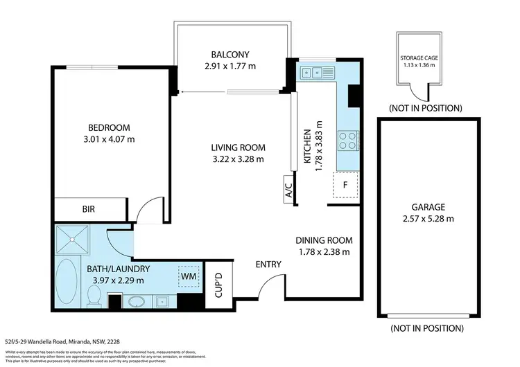 Floorplan of Homely unit listing, 52F/5-29 Wandella Road, Miranda NSW 2228