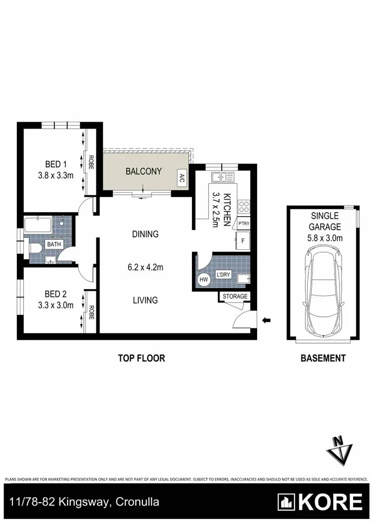 Floorplan of Homely unit listing, 11/78-82 Kingsway, Cronulla NSW 2230