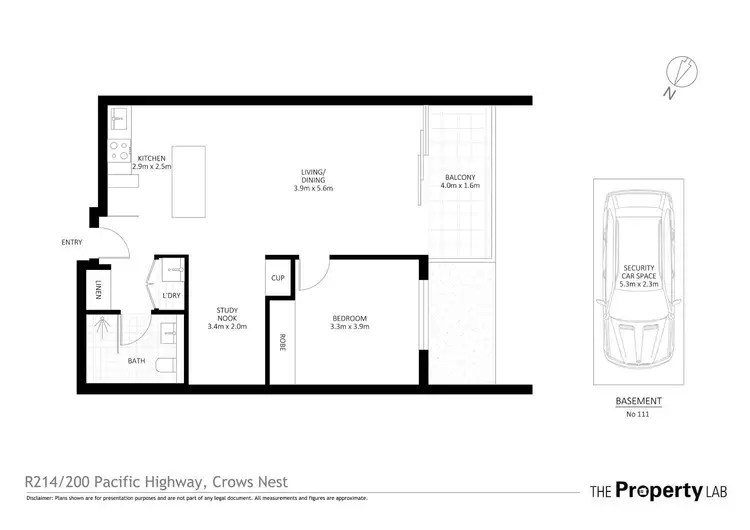 Floorplan of Homely apartment listing, R214/200-220 Pacific Highway, Crows Nest NSW 2065