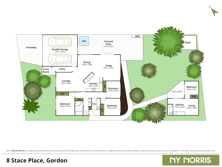 Floorplan of Homely house listing, 8 Stace Place, Gordon ACT 2906