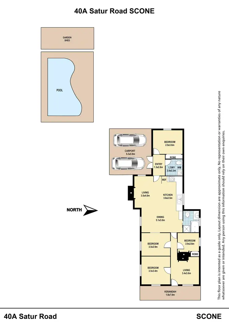 Floorplan of Homely house listing, 40A Satur Road, Scone NSW 2337
