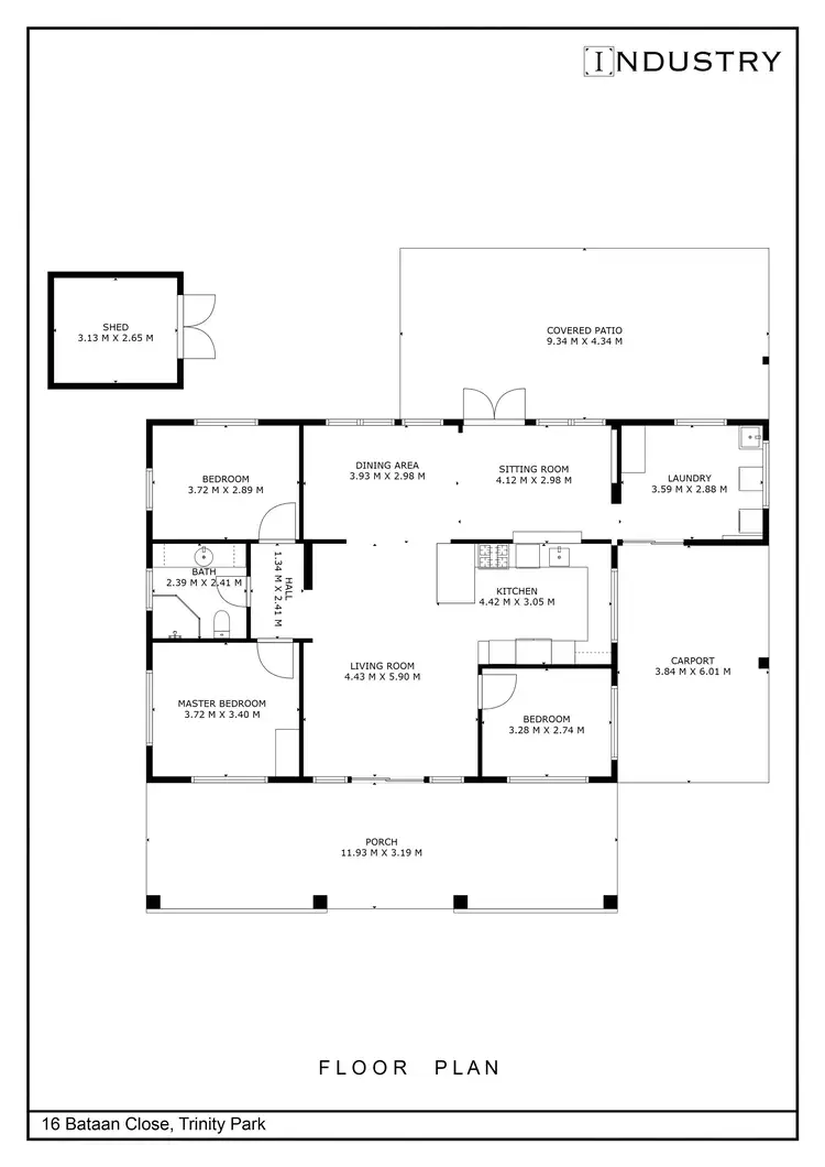 Floorplan of Homely house listing, 16 Bataan Close, Trinity Park QLD 4879