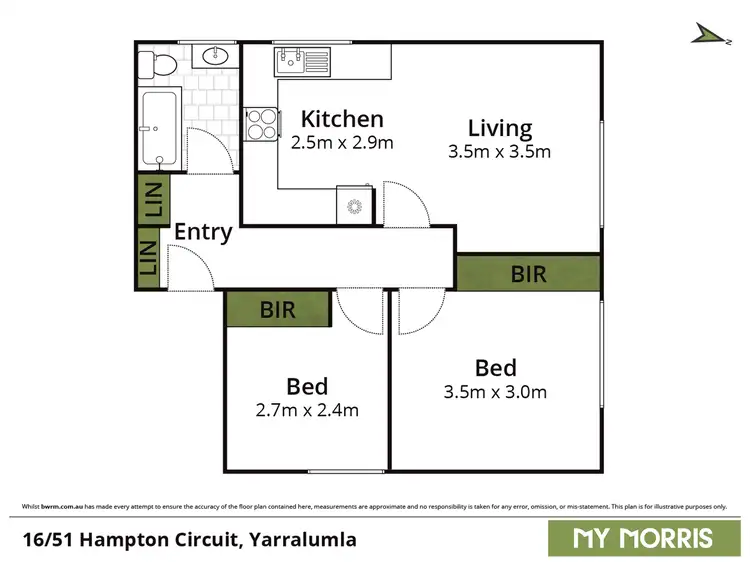 Floorplan of Homely unit listing, 16/51 Hampton Circuit, Yarralumla ACT 2600