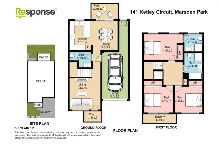Floorplan of Homely townhouse listing, 141 Ketley Circuit, Marsden Park NSW 2765