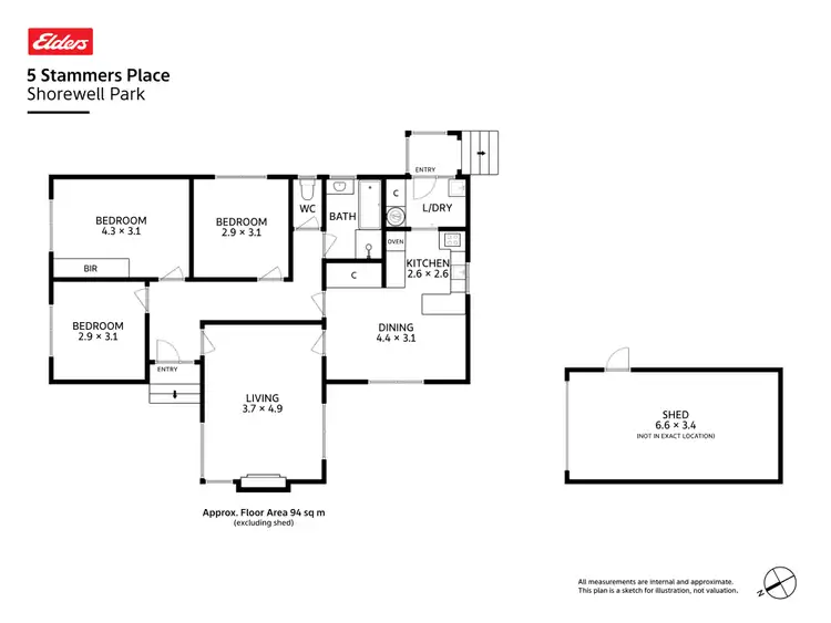 Floorplan of Homely house listing, 5 Stammers Place, Shorewell Park TAS 7320