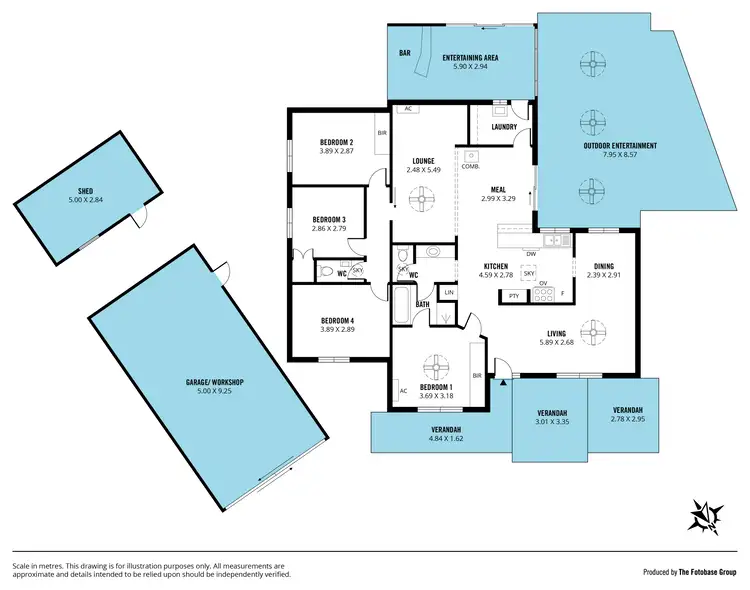Floorplan of Homely house listing, 9 Rapid Court, Huntfield Heights SA 5163