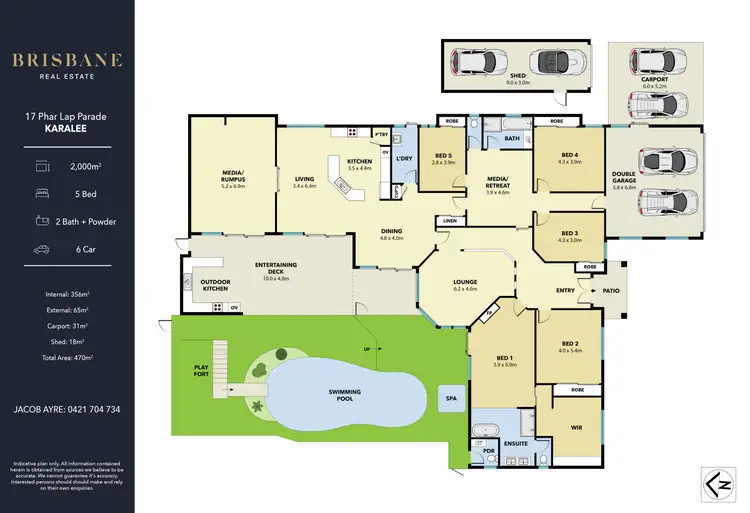 Floorplan of Homely house listing, 17 Phar Lap Parade, Karalee QLD 4306