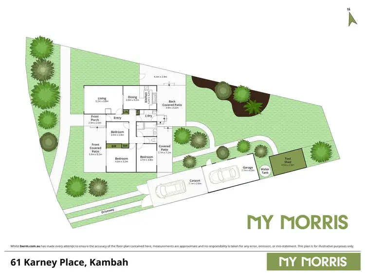 Floorplan of Homely house listing, 61 Karney Place, Kambah ACT 2902