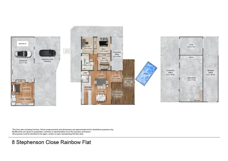 Floorplan of Homely rural property listing, 8 Stephenson Close, Rainbow Flat NSW 2430