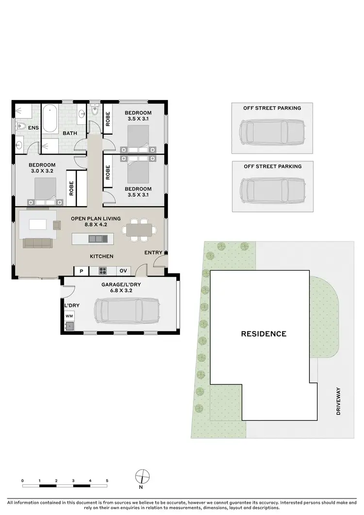 Floorplan of Homely unit listing, 1/5 Lowmore Avenue, Rokeby TAS 7019